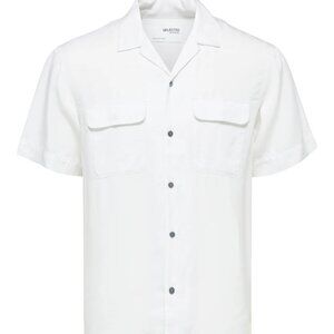 Selected Homme Bright White Short Sleeve Shirt